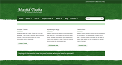 Desktop Screenshot of masjidtooba.co.uk